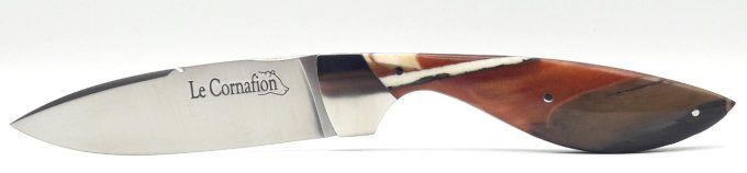 Le Cornafion, manche en fragments d'ivoire de mammouth stabilisé (FIMS1) + étui ceinture cuir