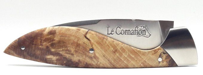 Le Cornafion, manche en hêtre échauffé en bois de bout stabilisé (HES01)